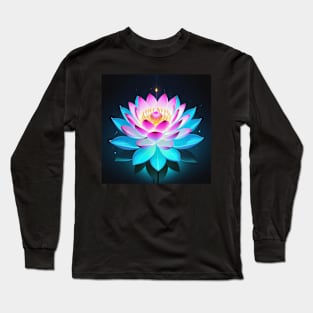 Fantasy Magical Blue Lotus Long Sleeve T-Shirt